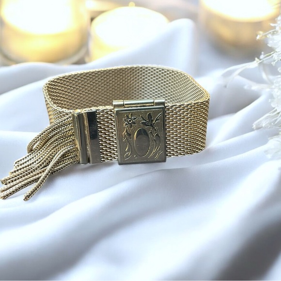 🌺Vintage Victorian Revival Mesh Bracelet - Picture 6 of 11